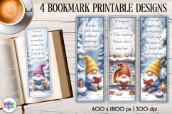 Christmas Bookmark Printables, Book Lover Quotes Bookmarks Product Image 1
