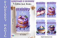 Blueberry Kitchen Towels Designs, Baking Lover Sublimation Product Image 1