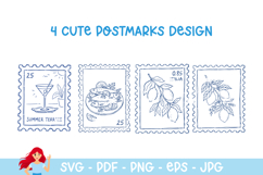 Summer Italy postmark, mail delivery stamps Product Image 1