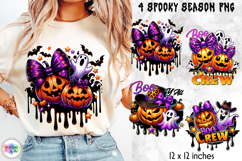 Spooky Season Halloween Sublimation, Cute Ghost &amp; Pumpkin Product Image 1