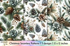 Christmas Seamless Patterns, Holiday Digital Paper Product Image 1