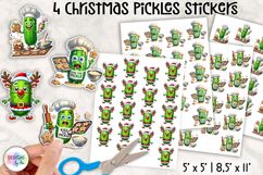 Christmas Pickles Stickers, Funny Pickles Printable Stickers Product Image 1