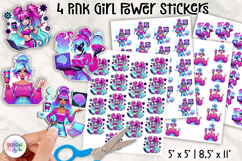 Pink Girl Power Tech Stickers | AI Creator Women PNG Product Image 1