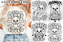 Baby Animals SVG, Funny Quotes PNG, Cartoon Animals Clipart Product Image 1