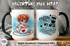 Funny Cupid Mug Wrap, Valentine&#039;s Day Mug Wrap Design Product Image 1