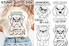 Sarcastic Quotes SVG, Grumpy Dog PNG, Dog Lover SVG Cut File Product Image 1