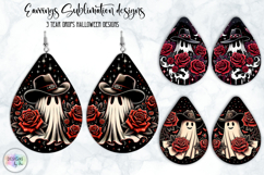 Halloween Ghost Earrings Design, Howdy Western Earrings Product Image 1