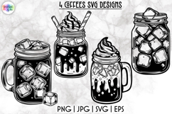 Coffee SVG | Iced &amp; Hot Coffee Clipart Designs for Cricut Product Image 1
