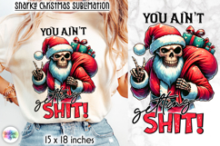 Christmas Skull Snarky Sublimation Bundle, Funny Dark Santa Product Image 14