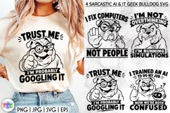 Funny AI Bulldog SVG Collection for Programmers &amp; IT Geeks Product Image 1