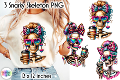 Funny Snarky Skeleton Clipart, Sarcastic Skeleton Clipart Product Image 1