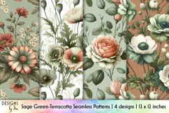 Spring Flowers Seamless Patter, Vintage Floral Pattern Product Image 1