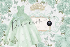 Princess Quinceañera Green Clipart Product Image 1