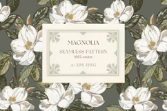 Magnolia vector sophisticated pattern Product Image 1