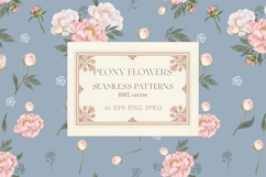 Pink peony vector patterns Product Image 1