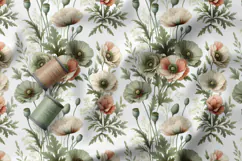 Spring Flowers Seamless Patter, Vintage Floral Pattern Product Image 3