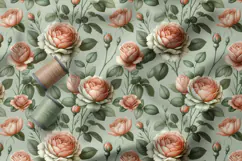 Spring Flowers Seamless Patter, Vintage Floral Pattern Product Image 4