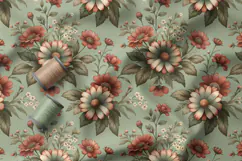Spring Flowers Seamless Patter, Vintage Floral Pattern Product Image 5
