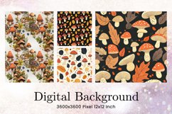 Mushroom Fantasy Background Wall Art Wallpaper Backdrop Product Image 1