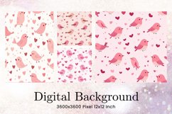 Bird Flower Background Wallpaper Digital Paper Product Image 1