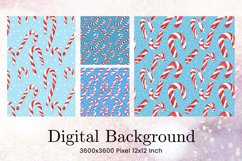 Christmas Cake Pattern Wrapping Digital Paper Background_1 Product Image 1