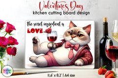 Funny Kitchen Cutting Board | Valentines Grumpy Cat Print Product Image 1