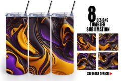 Tumbler design 3D Liquid Halloween color | Tumbler Wrap Product Image 1