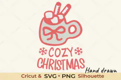 Cozy Christmas Mug Hot Cocoa Marshmallow SVG Product Image 1