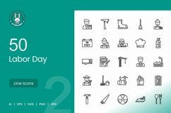 Labor Day Line Icons Product Image 1