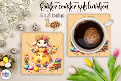 Easter Bunny Square Coaster Bundle | Vintage Easter Coaster Product Image 4