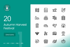 Autumn Harvest Line Icons Product Image 1