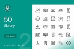 Library Line Icons Product Image 1