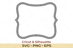 Rope Frame SVG | Western Rustic Border Product Image 1