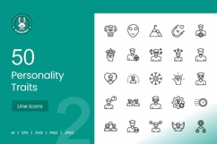 Personality Traits Line Icons Product Image 1
