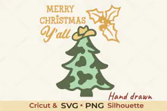 Cowboy Christmas Tree SVG Western Cut File Product Image 1
