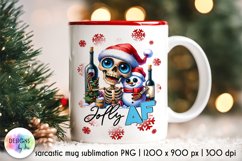 Funny Christmas Mug Designs Bundle, Funny Skeleton Santa PNG Product Image 3