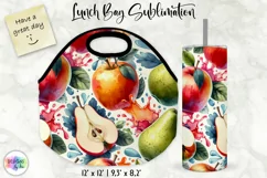 Lunch Bag Sublimation | Fruits and Berries Lunch Bag Print Product Image 1