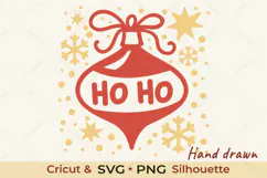 Christmas Ornament card SVG Holiday Cut File Product Image 1