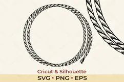 Cowboy Lasso SVG | Western Rope Frame PNG Product Image 1