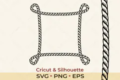 Rope Frame SVG | Western Nautical Border PNG Product Image 1