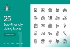 Eco-Friendly Living Line Icons Product Image 1
