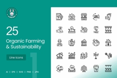 Organic Farming &amp; Sustainability Icons Product Image 1