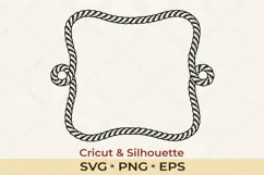 Rope Frame SVG | Western Nautical Border Product Image 1