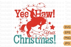 Cowboy Christmas Printable Cut file Western Holiday Yee Haw! Product Image 1