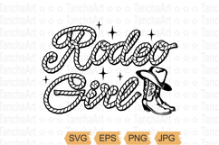 Rodeo Girl SVG Rodeo Rope Western Cowgirl boot Clipart Cowbo Product Image 1