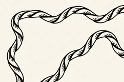 Wavy Rope Frame SVG | Western Lasso frame PNG Product Image 3