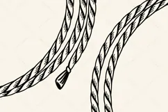 Cowboy Lasso SVG | Western Rope Frame PNG Product Image 2