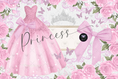 Princess Quinceañera Pink Clipart Product Image 1