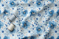 Blueberry Seamless Pattern, Berry Popsicle Patterns Product Image 2