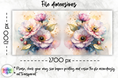 Alcohol Ink Floral Mug Wrap | Spring Flowers Mug Print Product Image 2